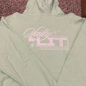 Tultex Light Green Hoodie with Graphic Design